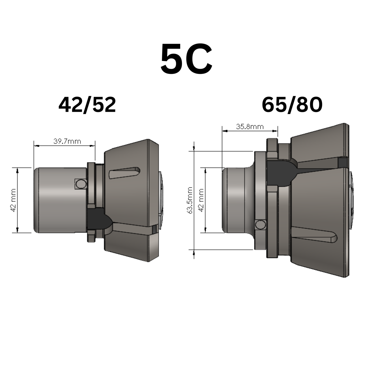 5C QC Collet Chuck Clearance