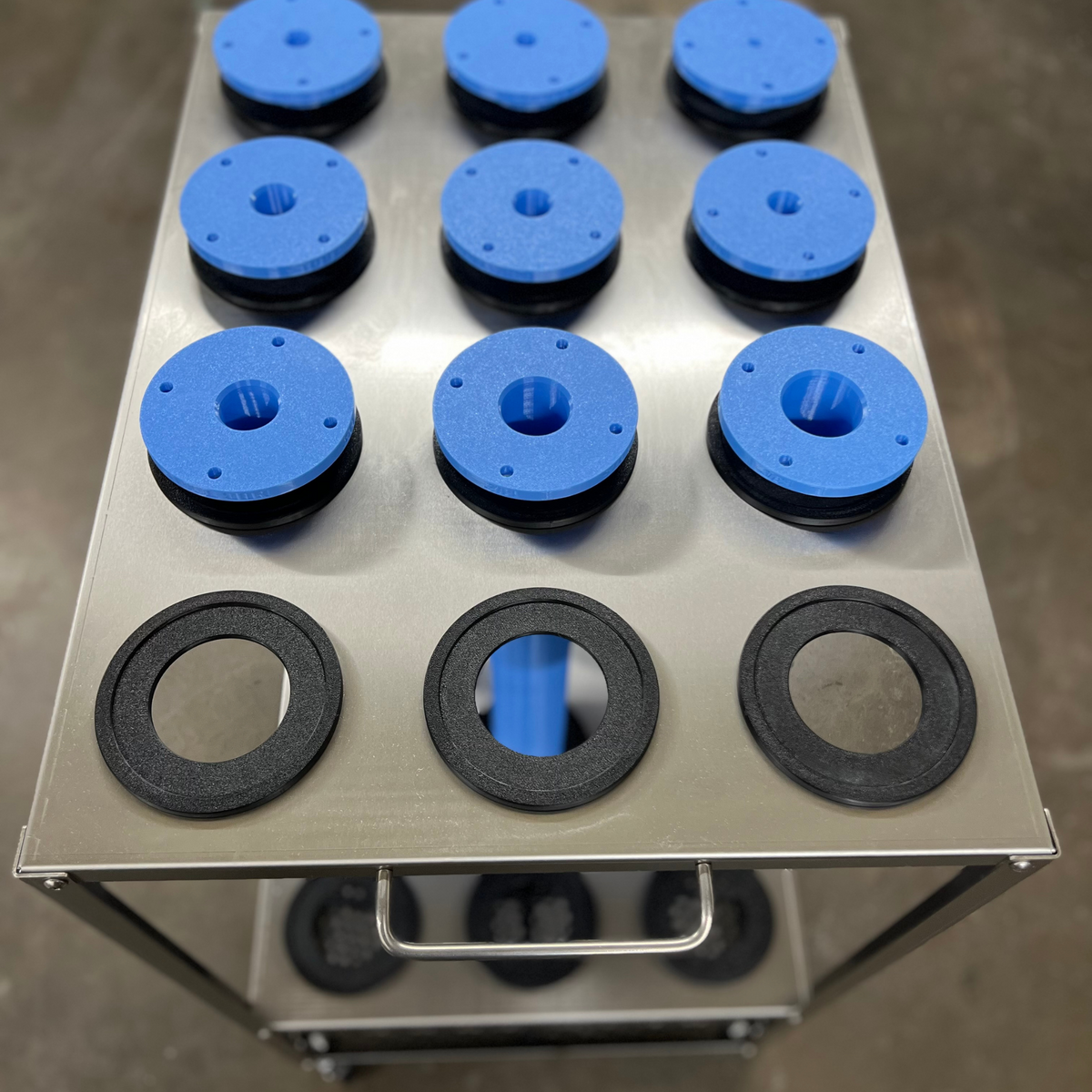 Spindle Storage Rack Spindle Liner Storage Carts – Nub Tools