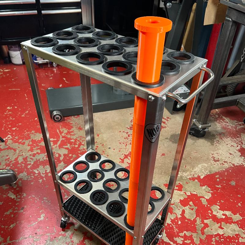 Spindle Storage Rack Spindle Liner Storage Cart – Nub Tools