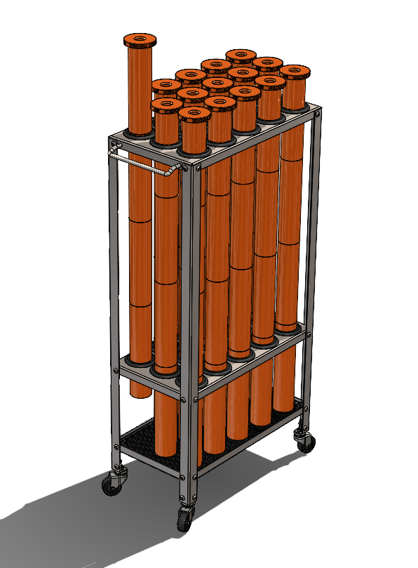 Spindle Liner Storage Cart