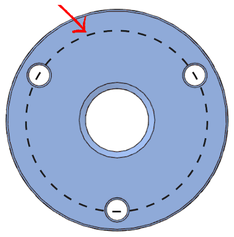Measure flange bolt circle diameter
